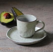 Conjunto Com 6 Xícaras De Café Com Pires Bio Pistache 120ml - Porto Brasil