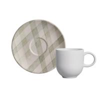 Conjunto com 6 Xícaras de Café com Pires Coup Stoneware Christmas Card 97ml