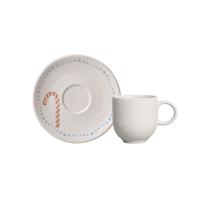 Conjunto com 6 Xícaras de Café com Pires Coup Stoneware Doce Magia 97ml