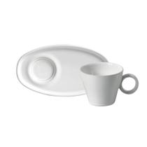 Conjunto com 6 Xícaras de Café Neo com Pires Oval New White 110ml Conjunto com 6 Xícaras de Café Neo com Pires Oval New White 110ml