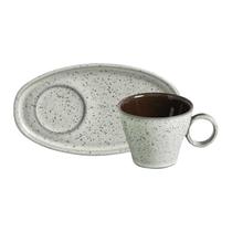 Conjunto com 6 Xícaras de Café Neo com Pires Oval Pistache 110ml Conjunto com 6 Xícaras de Café Neo com Pires Oval Pistache 110ml