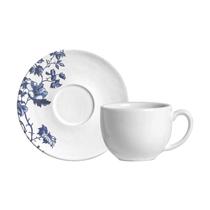 Conjunto com 6 Xícaras de Chá com Pires Coup Stoneware Toile 220ml