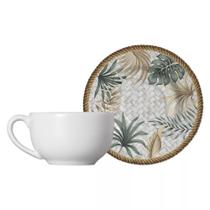 Conjunto com 6 Xícaras de Chá com Pires Eudora 250ml