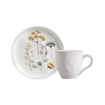 Conjunto com 6 Xícaras De Chá Orgânico 170ml com 6 Pires Bio Bella