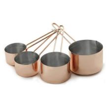 Conjunto Com 6 Xícaras Medidoras Em Inox Bronze - Mimo Style Conjunto Com 6 Xícaras Medidoras Em Inox Bronze - Mimo Style