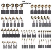 Conjunto com 60 Escovas de Carbono para Motor Elétrico - 10 Tamanhos Conjunto com 60 Escovas de Carbono para Motor Elétrico - 10 Tamanhos
