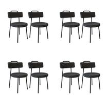 Conjunto com 8 Cadeiras Bock Grafite