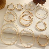 Conjunto com 8 Pares de Brincos de Argola - Simples e Elegantes para Mulheres e Meninas