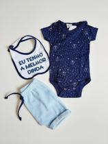 Conjunto com babador infantil