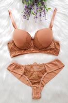 conjunto com base em elastico encapado e calcinha fio duplo