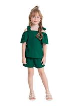 Conjunto com Bata e Short Infantil para Menina Quimby