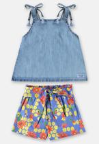 Conjunto com Bata e Short Infantil para Menina Up Baby