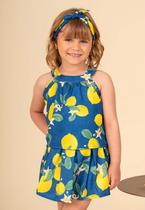 Conjunto com blusa cava jaqueline e saia com pregas Pakita