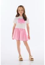 Conjunto com Blusa de Strass e Saia Quimby