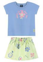 Conjunto com Blusa e Short-Saia Bee Loop