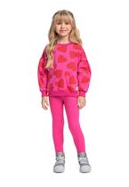 Conjunto com Blusão e Calça em Molecotton para Menina Quimby Conjunto com Blusão e Calça em Molecotton para Menina Quimby