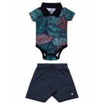 Conjunto com Body Marinho para Bebê Menino Tholokko