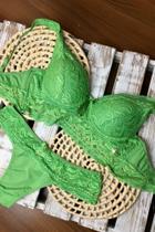 Conjunto com bojo alça rendada