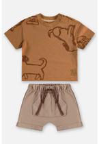 Conjunto com Camiseta e Bermuda Bebê Up Baby