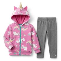 CONJUNTO COM CAPUZ INFANTIL FEMININO MALWEE ZIG ZIG ZAA - TAMANHO M e G - ALGODÃO -