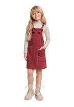 Conjunto com Cropped Manga Longa e Salopete para Menina Quimby