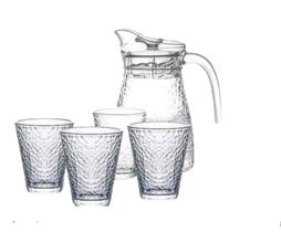 Conjunto com Jarra 1.050ml e 4 copos 245ml Conjunto com Jarra 1.050ml e 4 copos 245ml