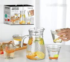 Conjunto Com Jarra 1050ml E 4 Copos 245ml Trancoso - Rio Home Conjunto Com Jarra 1050ml E 4 Copos 245ml Trancoso - Rio Home