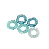 Conjunto com Prendedores de 5 Borrachinhas de Mola Azul - Tuli