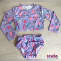 Conjunto com proteção solar infantil