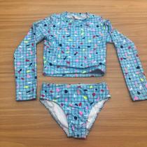 Conjunto com proteção UV infantil 4,6 e 8 anos (blusa e calcinha) BRANDILI