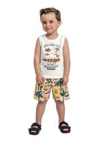 Conjunto com Regata e Bermuda Bee Loop Conjunto com Regata e Bermuda Bee Loop