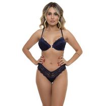 Conjunto Com Renda Marinho Sepie 24234 Microfibra Conjunto Com Renda Marinho Sepie 24234 Microfibra