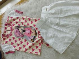 Conjunto com short saia, tamanho 08 Conjunto com short saia, tamanho 08