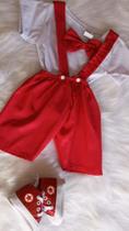 Conjunto com suspensório Natal