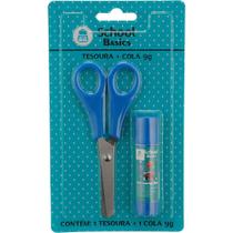 Conjunto com Tesoura e Cola 9g - School Basic Conjunto com Tesoura e Cola 9g - School Basic