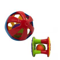 Conjunto Com Torre e Bola Chocalho Crianças Brinquedo Educativo Diversão Jogo Kit Atividades Interativo Educação Loja