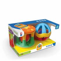 Conjunto Com Torre e Bola Chocalho Crianças Diversão Jogo Kit Infantil Menino Menina Interativo Emite Som Leve Audição - JXP BRINK