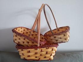 Conjunto com três cestinhas tamanho variado