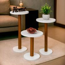 Conjunto com Três Mesinhas Decorativas Sala de Estar Recepção Conjunto com Três Mesinhas Decorativas Sala de Estar Recepção