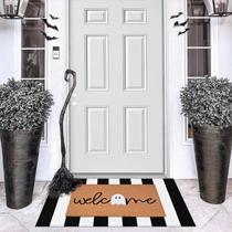 Conjunto combinado de capachos com decoração de Halloween Fallovea Welcome Ghost