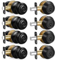 Conjunto combinado de maçaneta e fechadura Sopoby Keyed Alike x4 Black
