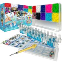 Conjunto combinado Rainbow Loom com mais de 4000 elásticos coloridos para crianças com mais de 7 anos