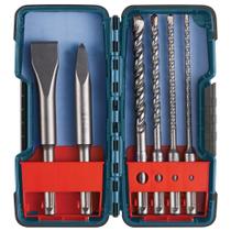 Conjunto comercial de alvenaria de cinzel e metal duro BOSCH HCST006 SDS-plus Conjunto comercial de alvenaria de cinzel e metal duro BOSCH HCST006 SDS-plus