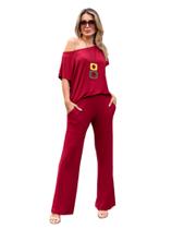 conjunto comfy basic de t-shirt com calça de viscolycra