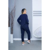 Conjunto comfy feminino, outono/inverno, blusa mullet e calça jogger duna versátil e elegante