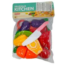 Conjunto Comidinha de Plástico Legumes 8 Peças - Quanhe Conjunto Comidinha de Plástico Legumes 8 Peças - Quanhe