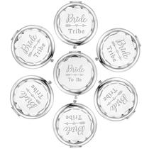 Conjunto compacto de espelhos de maquiagem de bolso SFHMTL Bride to Be +6