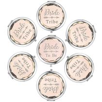 Conjunto compacto de espelhos de maquiagem de bolso SFHMTL Bride Tribe