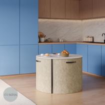 Conjunto compacto Sala de Jantar, mesa redonda c/ 4 cadeiras estofadas Conjunto compacto Sala de Jantar, mesa redonda c/ 4 cadeiras estofadas