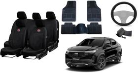 Conjunto Completo Automotivo Fastback 18-23 + Tapete + Capa de Volante